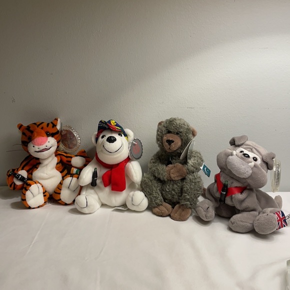 Vintage 90’s Coca Cola Plush Bean Bags Lot of 4 - Picture 16 of 16